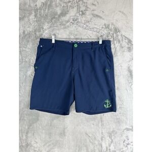 Sperry Top‎ Sider Mens Shorts Size 36 Navy Blue Anchor Embroidered Preppy Beachy